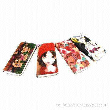 Fashionable Canvas Wallets with Printing, 19 x 2.5 x 9.5cm, Endurable and Multi-functional